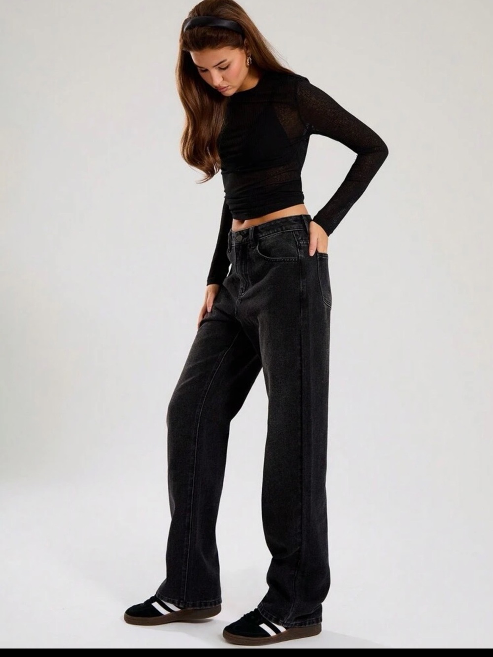 Classic Black Straight-Leg Women's Jeans